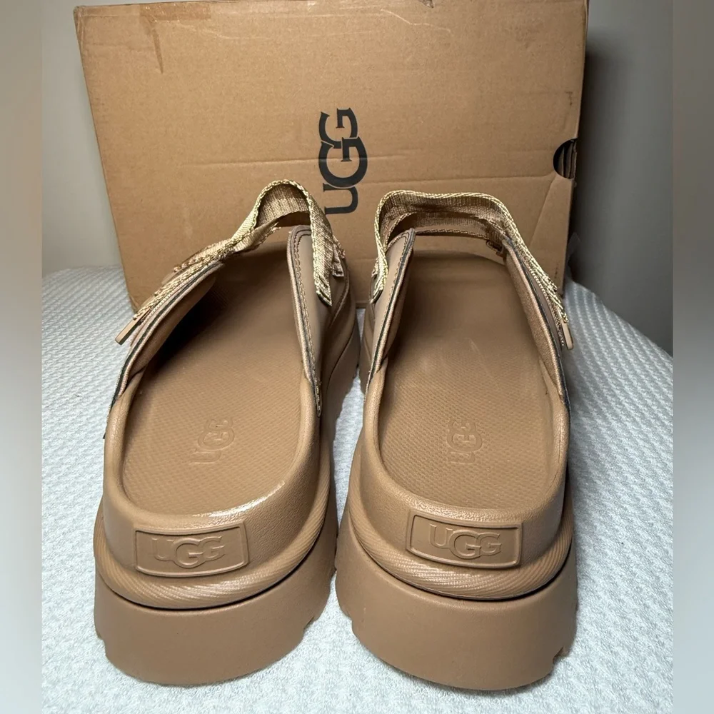 UGG Maxi Slide Sandals in Caramel Tan - Picture 3 of 4